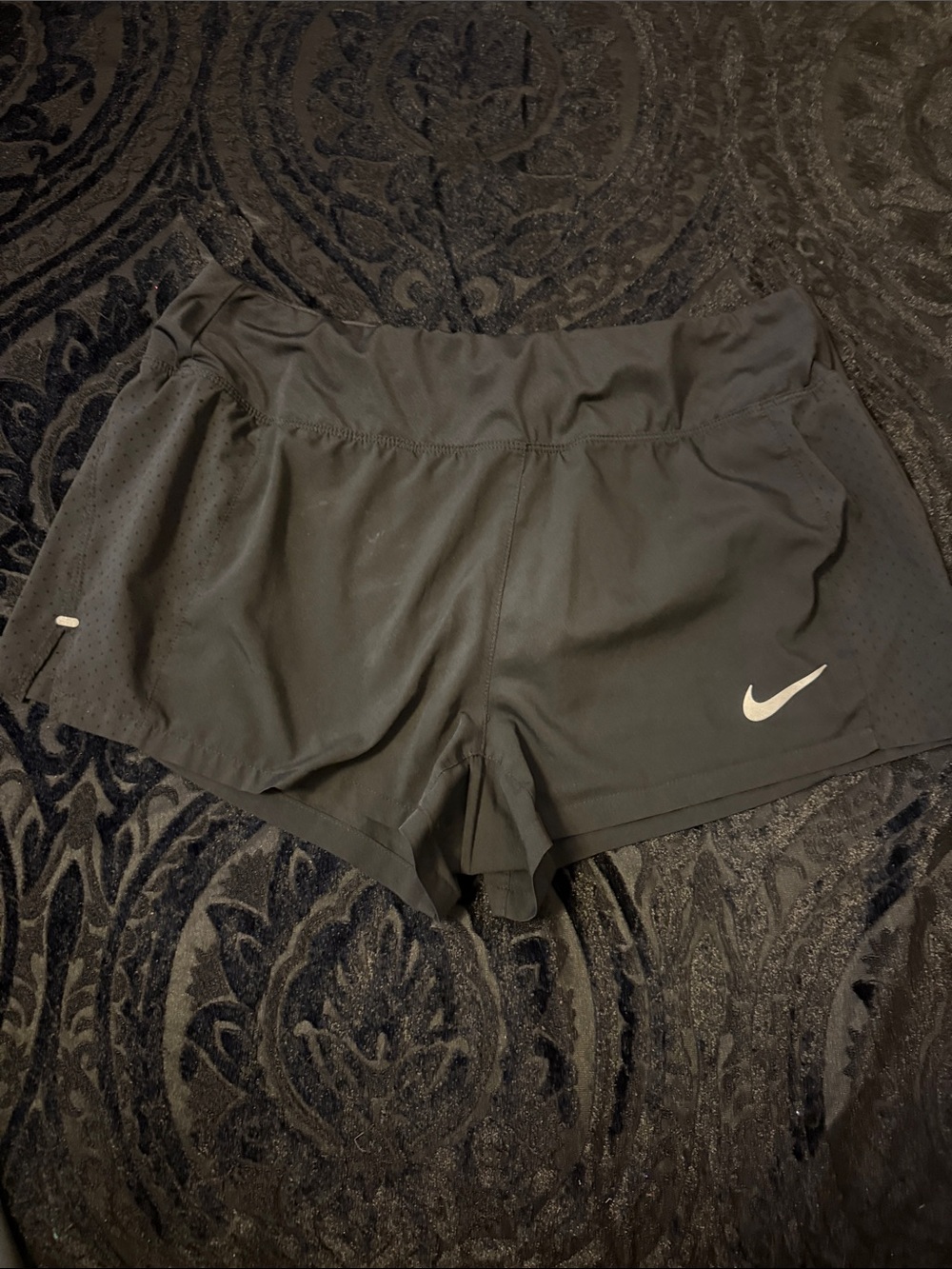 Nike Black Women’s Athletic Running Shorts with Reflective Swoosh